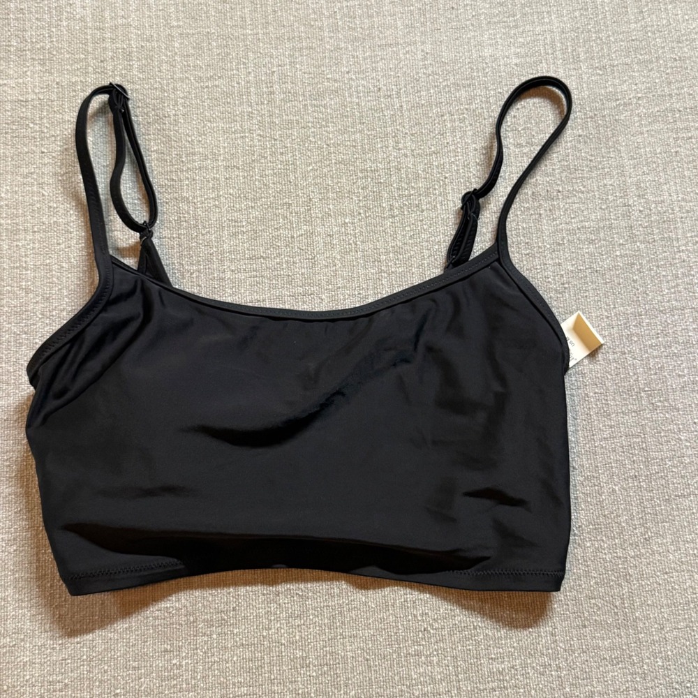 aerie Black Bikini Top - Simple Scoop Bralette
